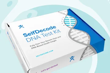 Photo of the SelfDecode DNA test kit