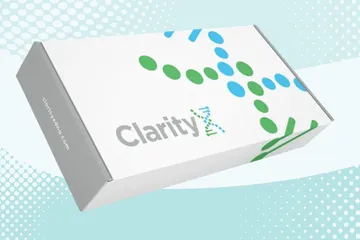 Photo of the ClarityX DNA DNA test kit